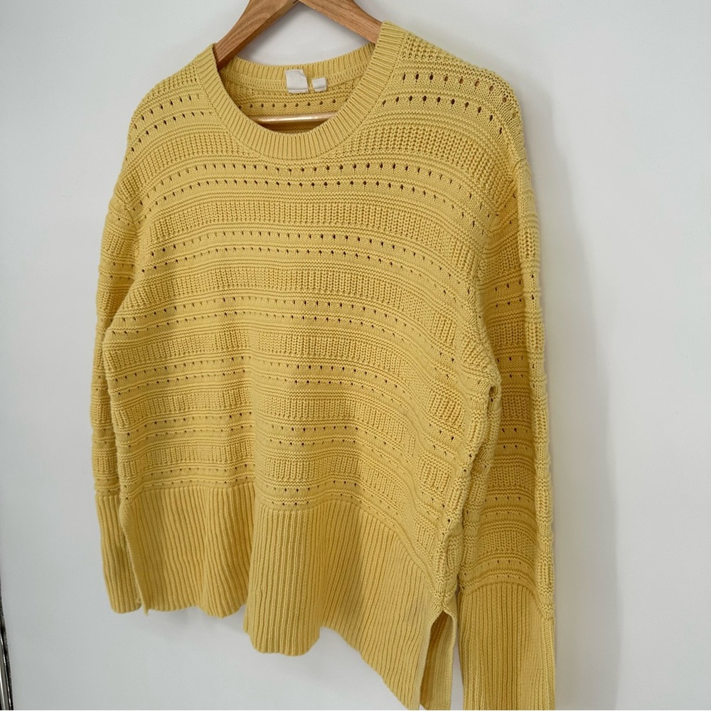 Gap Relaxed Mixed-Stitch Tunic Sweater, Yellow, Medium - Picture 6 of 12